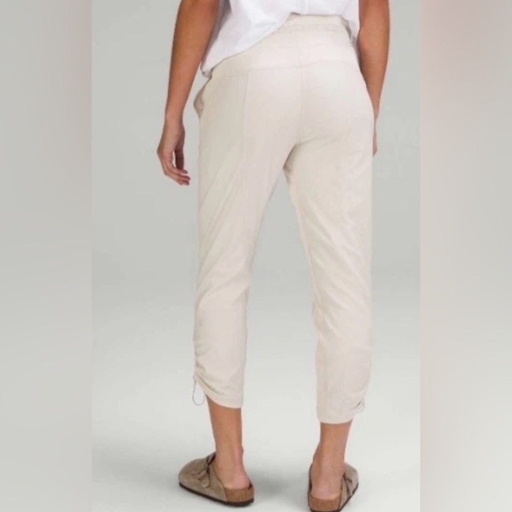 Lululemon Mid Rise Dance Studio Cropped Pants, Ivory - Picture 2 of 7